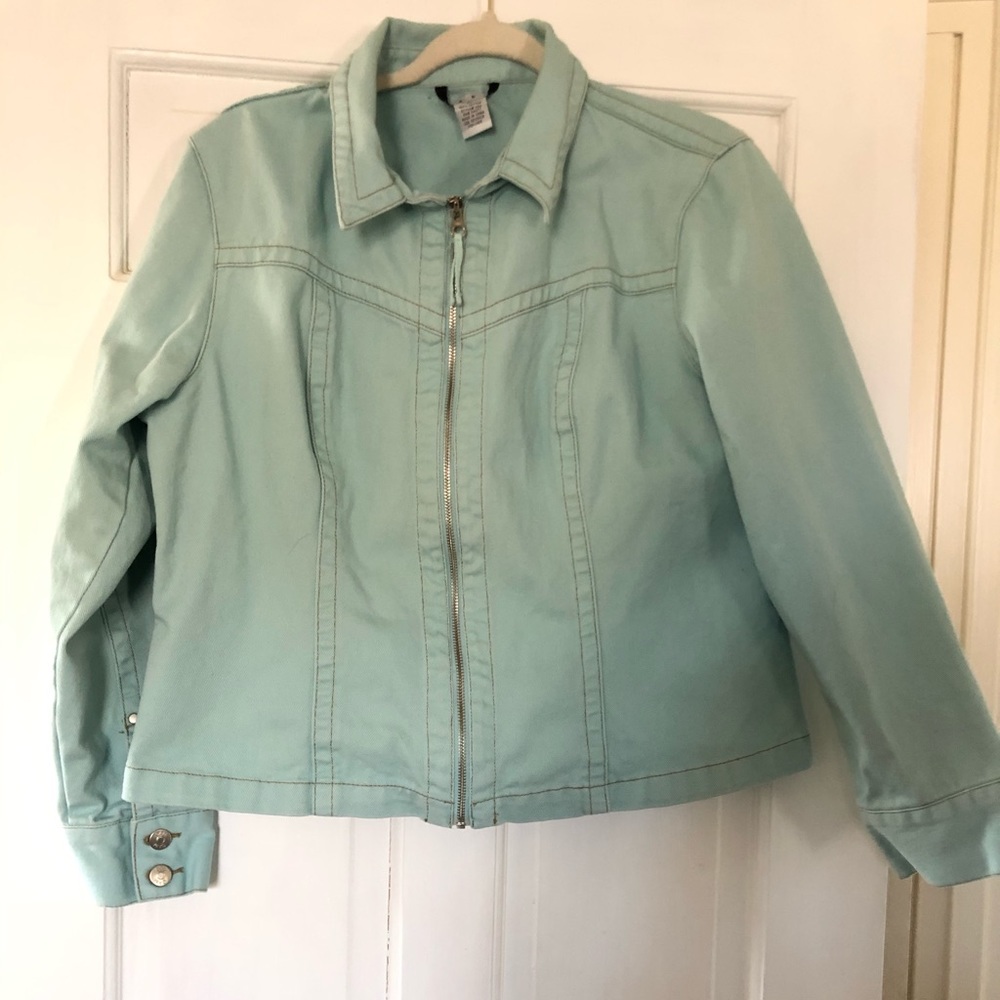 CAbi Turquoise Jean Jacket